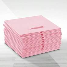 ARISE-Cubos de almacenamiento de 31 x 31 x 31 cm pulgadas, paquete de 6 contenedores de almacenamiento grandes y resistentes, asas dobles, plegables, cubos organizadores, cestas de tela para organizar - Rosa - Ver 6