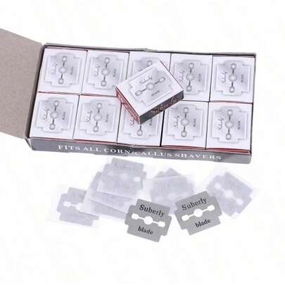 100pcs Replacement Steel Blades For Foot Care, Suitable For Foot Callus Remover, Foot Grinder And Manual Foot File