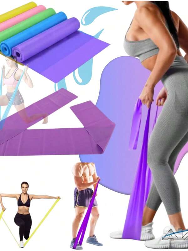 Kit Faixas Elástica Thera Band Exercício Fisioterapia Yoga Treino em Casa Resistente