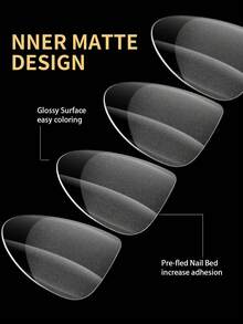 240pcs Nude Almond Shaped Short Acrylic Nail Tips, Matte Finish Full Cover Sculpted Soft Gel Press-On Capsule Artificial Fake Nails For Salon Use