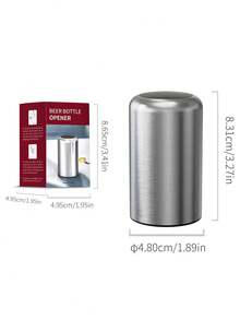 CLITON Stainless Steel Beer Bottle Opener, Automatic Push Down No Damage To Bottle Cap, Quick To Open Small Portable Bottle Cap Openers For Home Bars Picnic Camping Hiking,Wine Gifts For Men