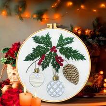 Christmas Embroidery DIY Kit [Bells/Red Truck/Christmas Tree], Includes Embroidery Frame, Needle, Thread, Printed Fabric, Beginner Cross Stitch Set, Christmas Decor Handmade Gift, Limited Time Offer