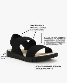 Women's Flat Sandal With Elastic Straps Orthopedic Comfortable Anatomical Massaging Lightweight Everyday Casual - Lạc đà - Xem 2