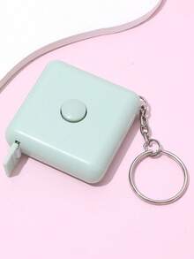 1 pièce Règle carrée automatique de style nordique, de couleur bonbon, mini mètre à ruban petit pour mesurer les vêtements. Mètre à ruban petit de 1,5 mètres avec corde de suspension, mesure automatique de la rétractation, trois circonférences, mètre à mesurer souple, mesures métriques et impériales, multifonctionnel pour la mesure de la longueur, usage de bureau