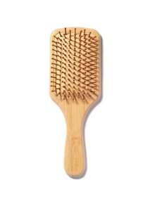 Bamboo Hair Brush, Natural Wooden Anti-Static Smooth Hair Scalp Massage Comb, Styling Tool For Men And Women - Apricot - View 14