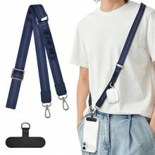 94-150cm Adjustable Nylon Lanyard Strap, Reflective Strip, Crossbody/Neck Strap, Compatible With All Smartphone Models, Multifunctional Stand, Anti-Drop, Lightweight Design