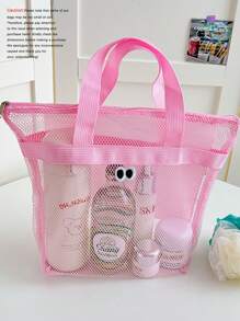 1 件 PVC 沙滩包 - 速干、无衬里涤纶旅行盥洗包、便携式旅行收纳包、游泳包、淋浴包 - 易于携带和存放 - 彩色 - 查看 11