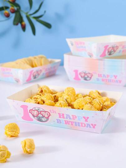 10/24 hộp đựng thực phẩm sinh nhật hình quả cầu Disco, hộp khoai tây chiên, hộp bỏng ngô, hộp bỏng ngô, đồ trang trí tiệc sinh nhật và hộp đựng đồ ăn nhẹ cho đêm xem phim tại nhà, thích hợp làm hộp đựng thức ăn trưa, bánh mì nướng, nhà hàng burger