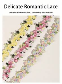 Women's Elegant Lingerie Accessories, Women's Underwear Shoulder Straps, Lace Lace Underwear Straps, Embroidered Leakable Shoulder Straps, High Elastic Shoulder Straps, Camisole Straps, Invisible Bra Straps, Suitable For Weddings, Parties For A Variety Of Occasions, Women's Underwear Accessories With A Variety Of Clothing Matching