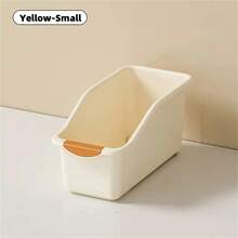 1 Juego de Cestas de Almacenamiento Apilables de Plástico Curvo - Cestas de Clasificación de Plástico Multiusos, Organizador del Hogar con Diseño Deslizante para Gabinetes de Cocina, Despensas, Debajo de Fregaderos - Ideal para Artículos de Limpieza, Cestas de Almacenamiento para Gabinetes de Baño, Organizadores Debajo del Fregadero | Diseño Minimalista | Plástico Duradero, Organizador y Almacenamiento de Cocina