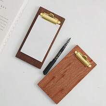 1PC Wooden Mini Clipboard Small Clipboard. Check Display Rack, Memo Board. Cooking Recipe Clipboard, Suitable For Restaurants, Schools, Waiters, Guest Waiters, Menu Stands,