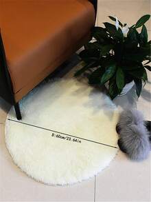 1 件，适用于卧室的柔软地毯，蓬松、防滑毛绒绒毛绒柔软毛茸床边地毯，扎染客厅地毯，适合女孩儿童婴儿青少年宿舍家居装饰，卧室客厅育儿室地毯，易于护理的家居装饰 - 圓形-米色 - 查看 15