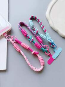 Nuevo accesorio de muñeca tejido a mano con conector de funda para teléfono, accesorio universal para funda de teléfono, colgante portátil antideslizante y antideslizante