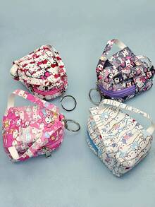 حقيبة عملة بطراز سانريو، حقيبة سلسلة مفاتيح، حافظة سماعات الرأس، حقيبة ظهر صغيرة