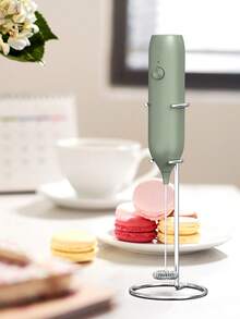 CLITON 可充电手持式奶泡器 | 咖啡爱好者的理想厨房礼物，完美的节日礼物，日常居家必备 | 绵密持久的奶泡，适用于各种饮品（拿铁/卡布奇诺/热巧克力等），Type-C 快速充电，电池续航时间长，轻巧便携，易于收纳 - 彩色 - 查看 7