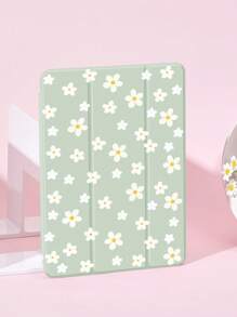 简约花卉图案平板电脑保护套，兼容 iPad 9.7/10.2/10.5/10.9/12.9/Pro 11（第十代）、Galaxy Tab S6 Lite 10.4 英寸、Kindle Paperwhite 第十二代（2024 年款）、Kindle 第十一代（2022 年款），柔软防震，带智能支架/自动唤醒/睡眠功能 - 彩色 - 查看 2