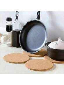 1 件加厚圆形软木三脚架 - 耐热餐具、炊具和植物垫，完美的家居装饰 - 适用于厨房台面和餐桌 - 彩色 - 查看 8