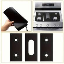 Reusable Stove Guards - Paneling - Heat Resistant, Non-Stick, Washable, Easy Clean Stove Covers For Gas Range, Protecting Burners And Preventing Scratches, Long-Lasting Stove Top Protection - Black - View 12