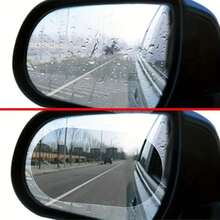 2-Pack Car Rearview Mirror Rain Film, Full-Screen Anti-Fog And Waterproof Film, Improve Safety And Visibility, Ensure Smooth Driving In Rainy And Foggy Weather, Outdoor Storage - Multicolor - View 3