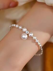 BALMORA A Exquisite Luxury S925 Sterling Silver Pearl Bracelet Gift For Girlfriend - silver - View 2