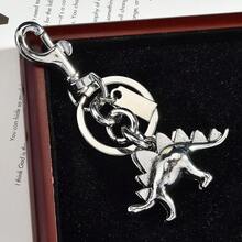 Vintage Creative Dinosaur Skeleton Keychain Colorful Pendant Fashion Bag Charm Ideal For Key Ring And Handbag Decoration IE5T - Silver - View 10