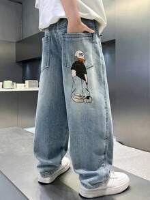 2025年秋季男童休闲直筒牛仔裤