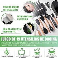 Utensilios de Cocina de Silicona, 19 Piezas Juego de Utensilios de Cocina Antiadherentes con Resistente al Calor, Juego de Cucharas para Cocinar de Incluyendo Accesorios Cocina Negro - rosa - Ver 12