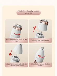 3-In-1 Women's Electric Shaver, Includes Razor And Trimmer, Gentle And Effective Underarm And Intimate Area Hair Removal, Rechargeable Battery, Suitable For Use In Car, Dates, And Vacations, Automatic Hair Removal Device For Shaving And Depilation - Multicolor - View 5