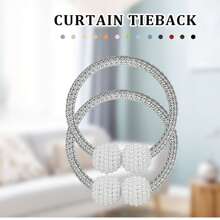 2/6 Stück magnetische Vorhangclips, goldene/silberne runde Kugel magnetische Vorhangclips, ohne Bohren, geeignet für Weihnachts-, Halloween-Vorhangdekoration, mit hochelastischer Federdrahtinnen