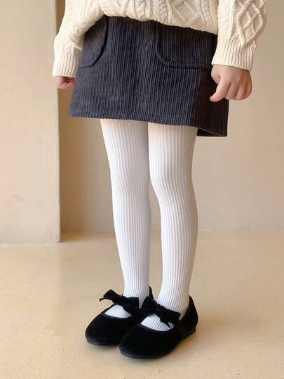 2pcs/Set Girls' Thin Tights, Spring/Autumn Baby Leggings