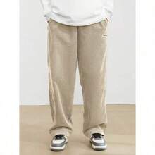 Men's Solid Color Casual Everyday Trousers Men's Streetwear Pants, Boy Friend Gifts, Back To School - 杏色 - 查看 4