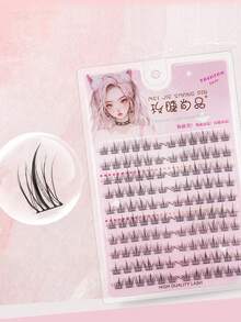 Ciglia finte Ondine da 60/100/120 ciuffetti, senza colla, non rimovibili, con steli sottili, ciglia segmentate simulate, ciglia morbide a più segmenti di grande capacità, ciglia finte a singolo ciuffetto per principianti