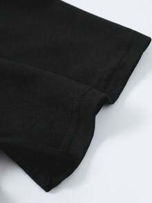 Portrait black short-sleeved T-shirt Tee For Adult, Men, Women, Teen, Teenager, Adolescent, Youth