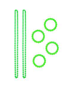 D EXCEED 1/2/4/5 PCS 1980s Long Neon Bead Nekalce For Women Neon Party Costume Accessories For Women Neon Artificial Bead Necklace Solid Color Bride Weddings Masquerade Festival Decorations Gifts