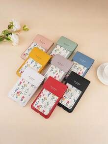 1 pieza Bolsa de teléfono con pantalla táctil para mujeres, bolsa bandolera para niñas, linda y bolsa de hombro|Bolsa bandolera pequeña mini con estampado floral, cuero sintético, cierre magnético, característica de orificio de carga - Multicolor - Ver 1