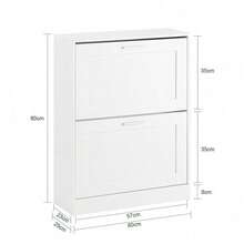 SoBuy Shoe Cabinet FSR137-F - White - View 2