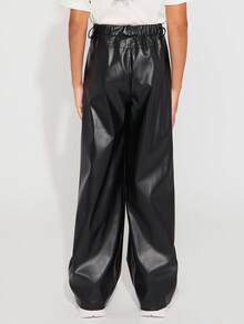 Radiana Calças Elásticas De Perna Reta Soltas Para Meninas Adolescentes, Moda Outono Inverno, Casual, Descolada, De Rua - Preto - Ver 2