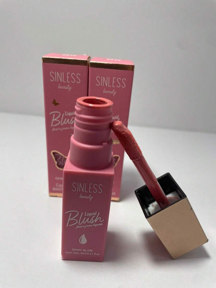 Rubor líquido maquillaje fluido, pigmentación suave y radiante, textura ligera fácil de difuminar, acabado natural para mejillas frescas, larga duración, compatible con todos los tonos de piel y estilos modernos.