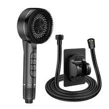 1 件/3 件带过滤器的高压淋浴喷头、浴室手持淋浴喷雾器、按摩花洒淋浴喷头（带 1.5 米淋浴软管和 ABS 支架套装）