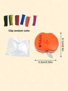 1 pieza Ambientador de coche con diseño de manzana colorida - Clip decorativo para rejilla de ventilación, diseño lindo, adecuado para el interior del coche, fragancia de larga duración, agrega un toque de moda a cualquier vehículo - Multicolor - Ver 6