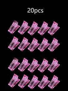 10个塑料指甲夹，水晶胶固定夹，指甲模具，美甲工具，指甲板，延长胶，塑形夹