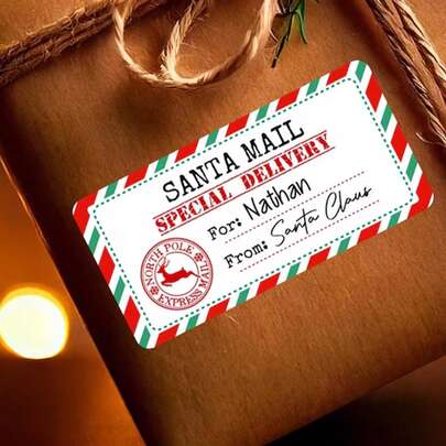 From Santa Christmas Gift Label, Christmas Gift Tags, Christmas Gift Stickers, From Santa Stickers Party Decoration