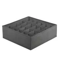 3件套抽屉分隔收纳架，20格衣柜收纳架和袜子收纳架，可收纳袜子、手帕、领带、腰带（灰色） - 灰色 - 查看 23