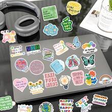 SCXXBSW 50pcs Psychological Health Stickers DIY Decorative Luggage Guitar Notebook Creative Fun Cartoon Waterproof Stickers - Multicolor - View 5