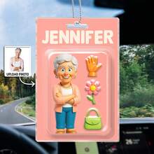 定制2D平面娃娃包装盒，玩具盒，艺术风格，个性化礼品，适合汽车装饰、房间装饰、车内摆件，送给家人、朋友、她、他的礼物 - As Shown - 查看 4