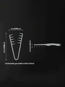 1pc Volumizing Wide-Tooth Hair Styling Comb - Fluffy Texture For Men, ABS Plastic With Textured Grip, Ideal For All Hair Types, Perfect For Home Use - Multicolor - View 5