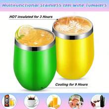 Kit With 10 360ML Stainless Steel Thermal Cups With Acrylic Lid In Various Colors Cup-585 - 妮妮 360毫升 - 查看 4