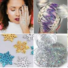 6 色艺术创作细闪粉，剪贴簿 DIY 树脂手工蜡烛闪粉 7 克瓶装闪粉亮片瓶装金粉