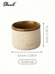 shoxil 1 件咖啡杯、咖啡杯、茶杯、棕榈树和骆驼图案杯、沙特风格陶瓷杯、沙特咖啡杯、沙漠风格咖啡杯、适合家庭、节日礼物、娱乐、庭院、餐厅、沙特国庆日 - 咖啡杯 - 查看 13