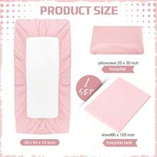 3 Pcs Hospital Bed Sheets For Home Use Extra Long Hospital Bed Fitted Sheets Sets 36 X 84 X 14 Inches Included Quilt Cover And Pillow Case Pink